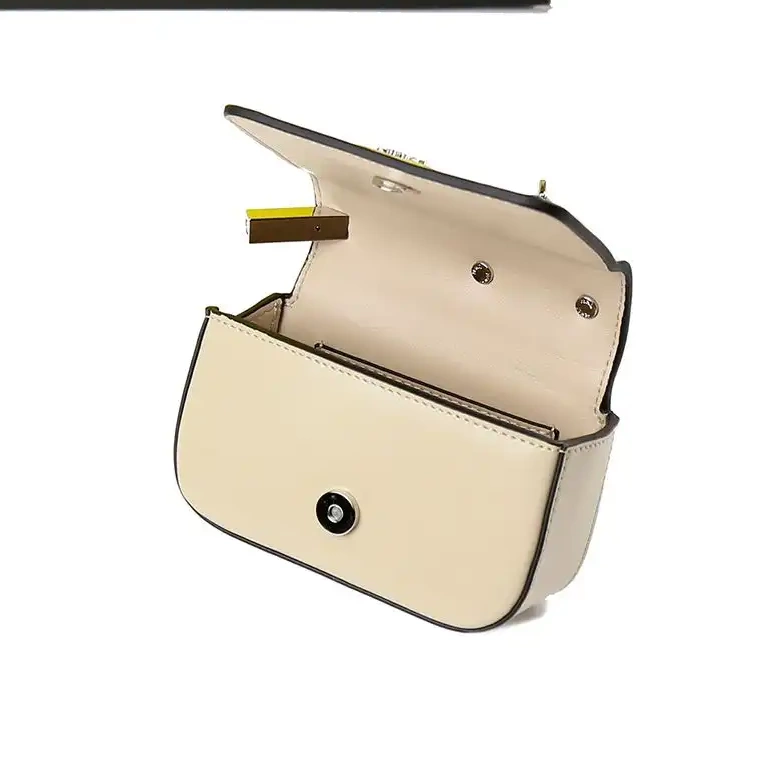 Cheap HOT F Fendi Bag Leather In Calf Beige Nano 0514